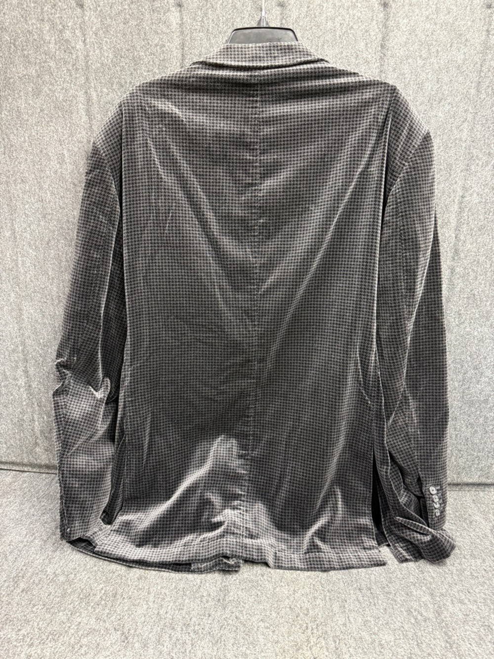 Johnston & Murphy Charcoal Black Check Velvet Sport Coat - Picture 3 of 9